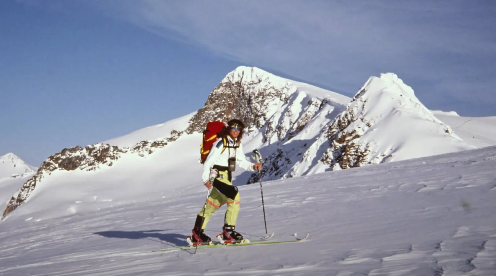 Older photo of someone traveling the traverse
