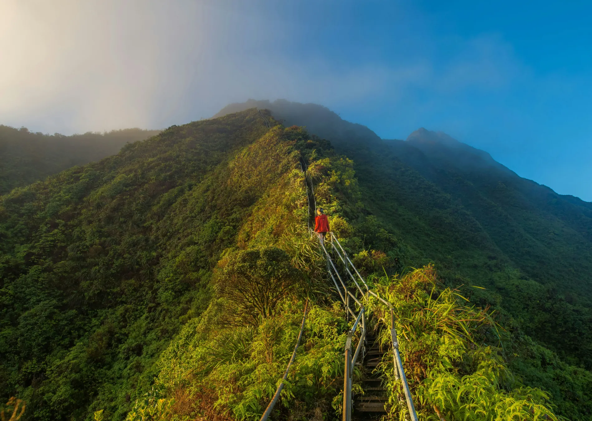 A person hiking